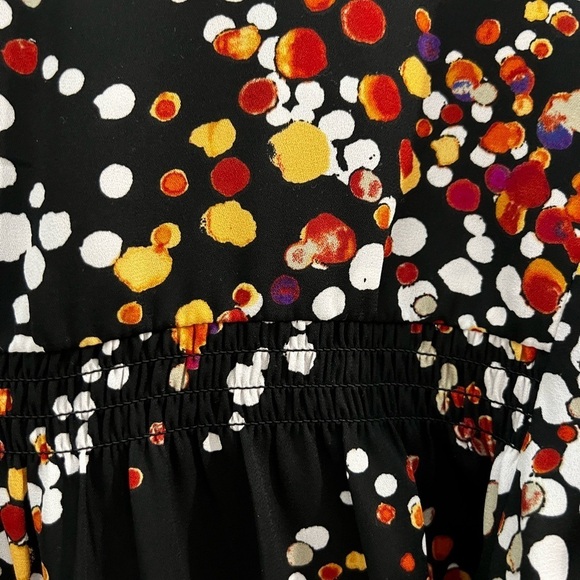 Anthropologie Meadow Rue V-Neck Henley Printed Blouse Size Large Petite - Picture 8 of 9